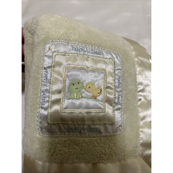 carters baby kisses Baby blanket frog duck Fleece Vintage Butter Yellow 34x29” - Picture 2 of 11